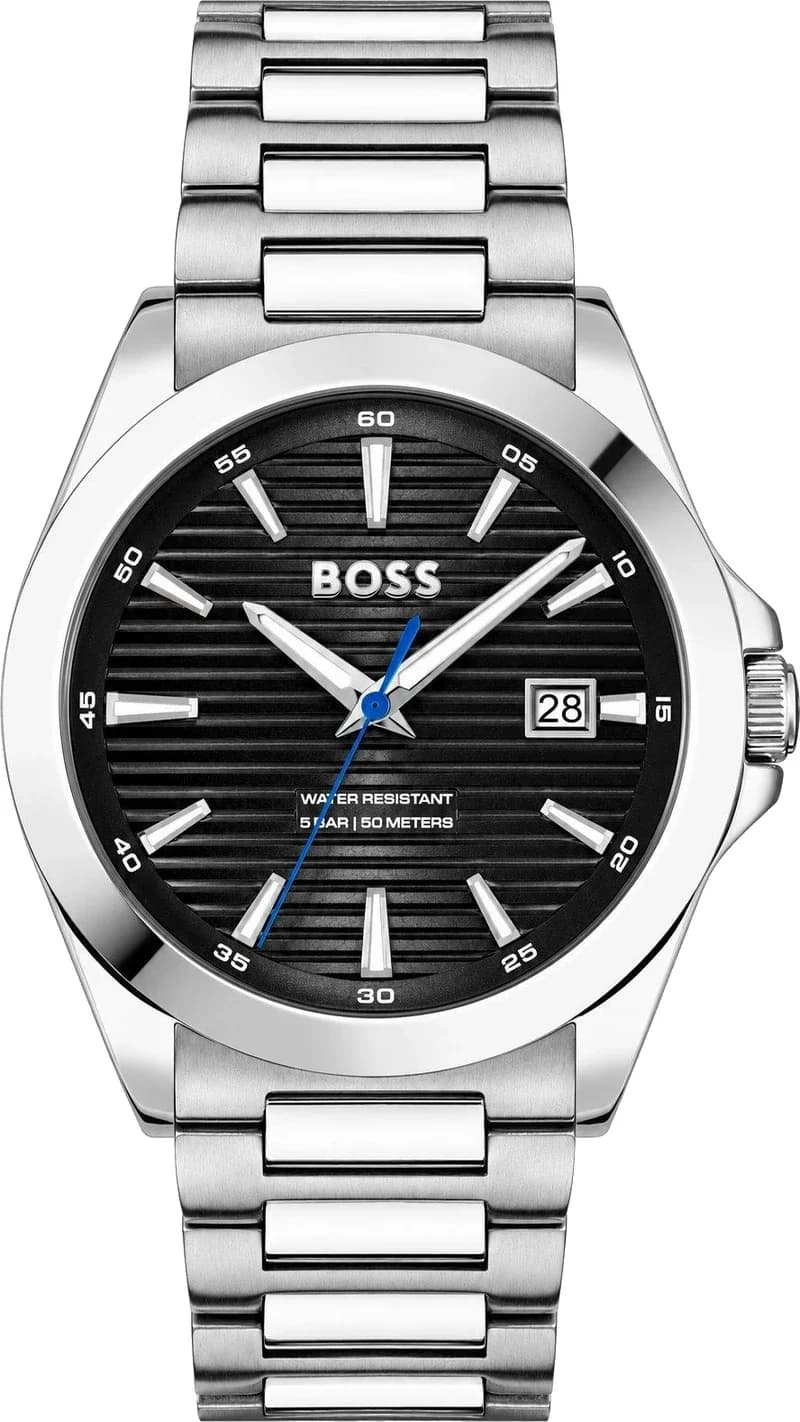 Montre Hugo Boss 1514170 homme cadran noir bracelet acier
