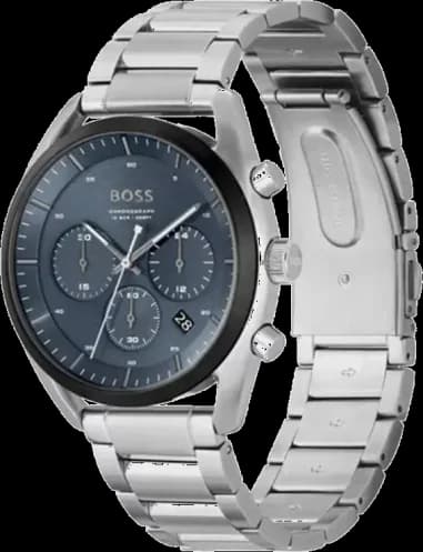 Gros plan sur le cadran bleu de la Hugo Boss 1514093