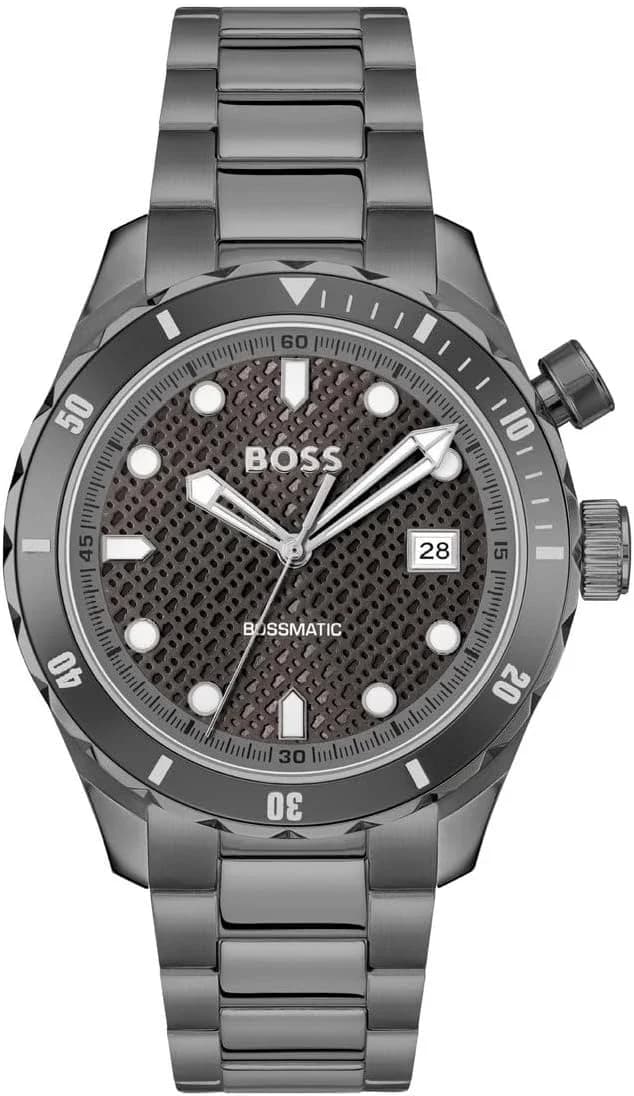 Hugo Boss 1514213 montre homme, cadran marron, bracelet acier