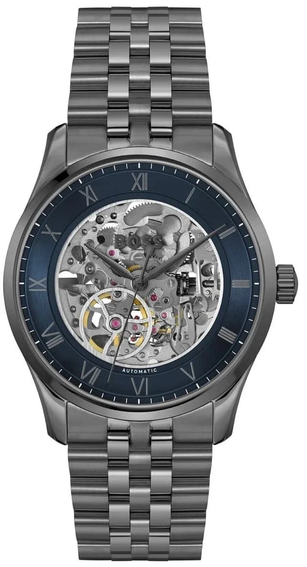 Hugo Boss 1514254 montre homme, cadran bleu sur bracelet acier