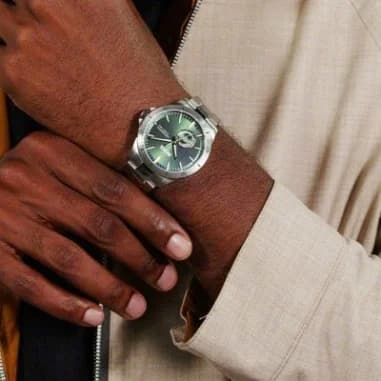 Hugo Boss Troper 1514200 Automatic Men's Watch with Silver Stainless Steel Bracelet and Green Dial vue 5