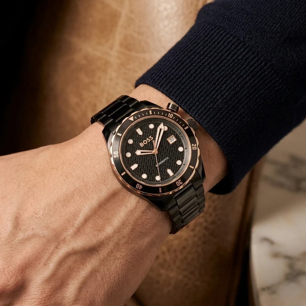 Hugo Boss 1514215 côté fond de boîtier