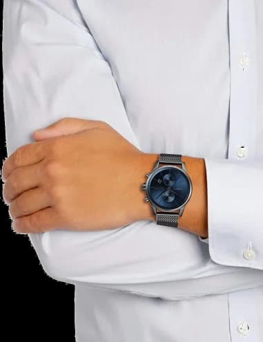Men's watch Hugo Boss Jet 1513677 Milanese maille milanaise strap vue 5