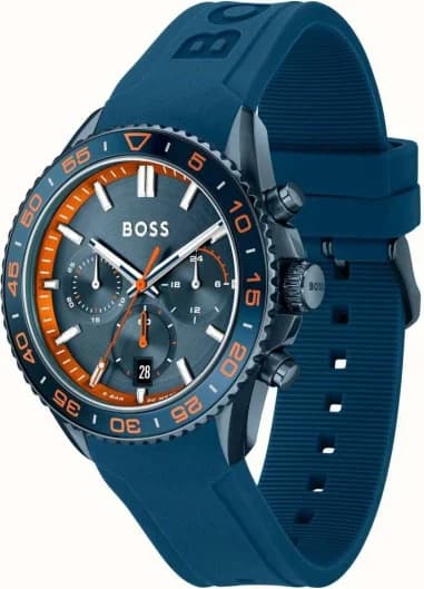 Gros plan sur le cadran multicolore de la Hugo Boss 1514142