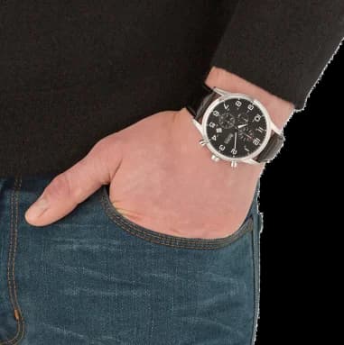 Hugo Boss 1512448 côté fond de boîtier argent