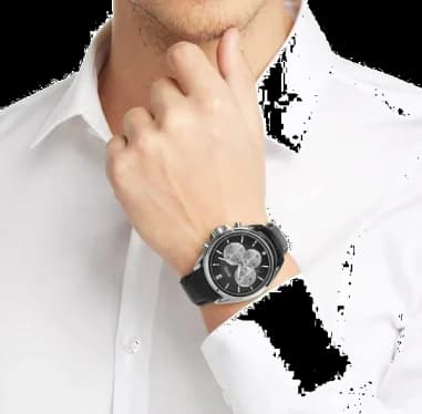 Hugo Boss 1512879 Chrono Driver Stainless Steel and Black Leather Watch vue 4