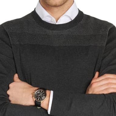 Hugo Boss 1513092 Black Leather Strap Men's Watch vue 4