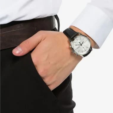 Montre Hugo Boss 1513282 homme détail bracelet cuir
