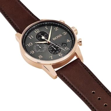 Gros plan sur le cadran gris de la Hugo Boss 1513496
