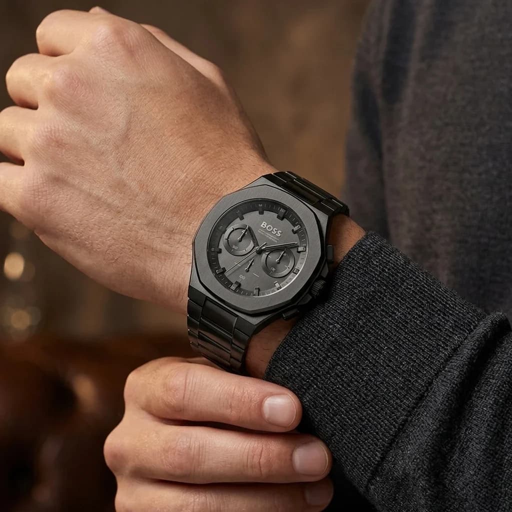 Montre Hugo Boss 1514088 Taper en Acier Inoxydable et Cadran Noir vue 5