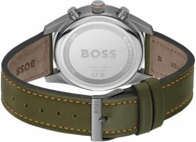 Hugo Boss 1514148 Skytraveller Chronograph Stainless Steel and Khaki Leather Watch vue 4