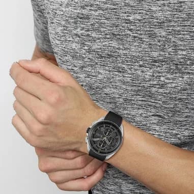 Montre Hugo Boss Athleisure Volane Noire 1513953 bracelet silicone vue 5