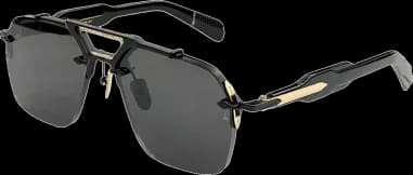 Jacques Marie Mage 110250 montre, monture silver, verres noirs, style aviator