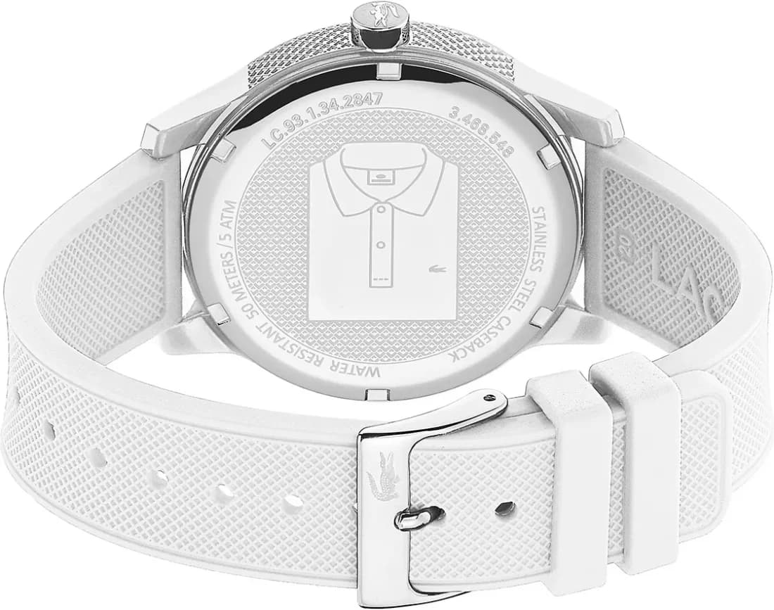 Lacoste 2010984 White Silicone Watch - 12.12 Collection vue 4