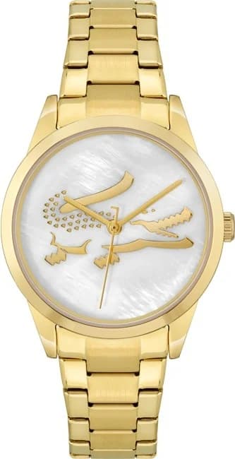 Lacoste 2001216 montre femme, cadran nacre sur bracelet acier doré
