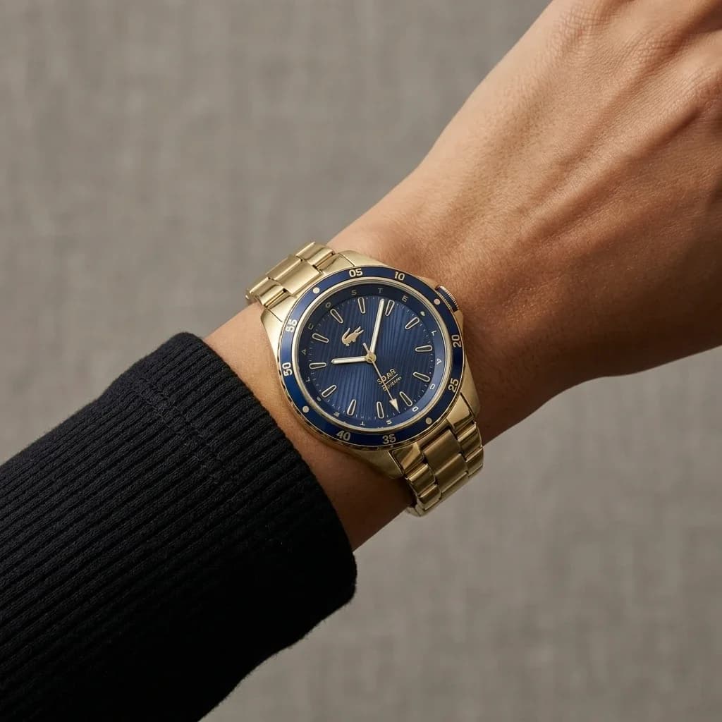 Montre Femme Lacoste Santorini 2001371 cadran bleu bracelet acier vue 5