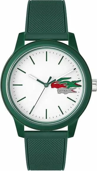 Montre Homme Lacoste 2011135 Bracelet Silicone Vert et Cadran Blanc