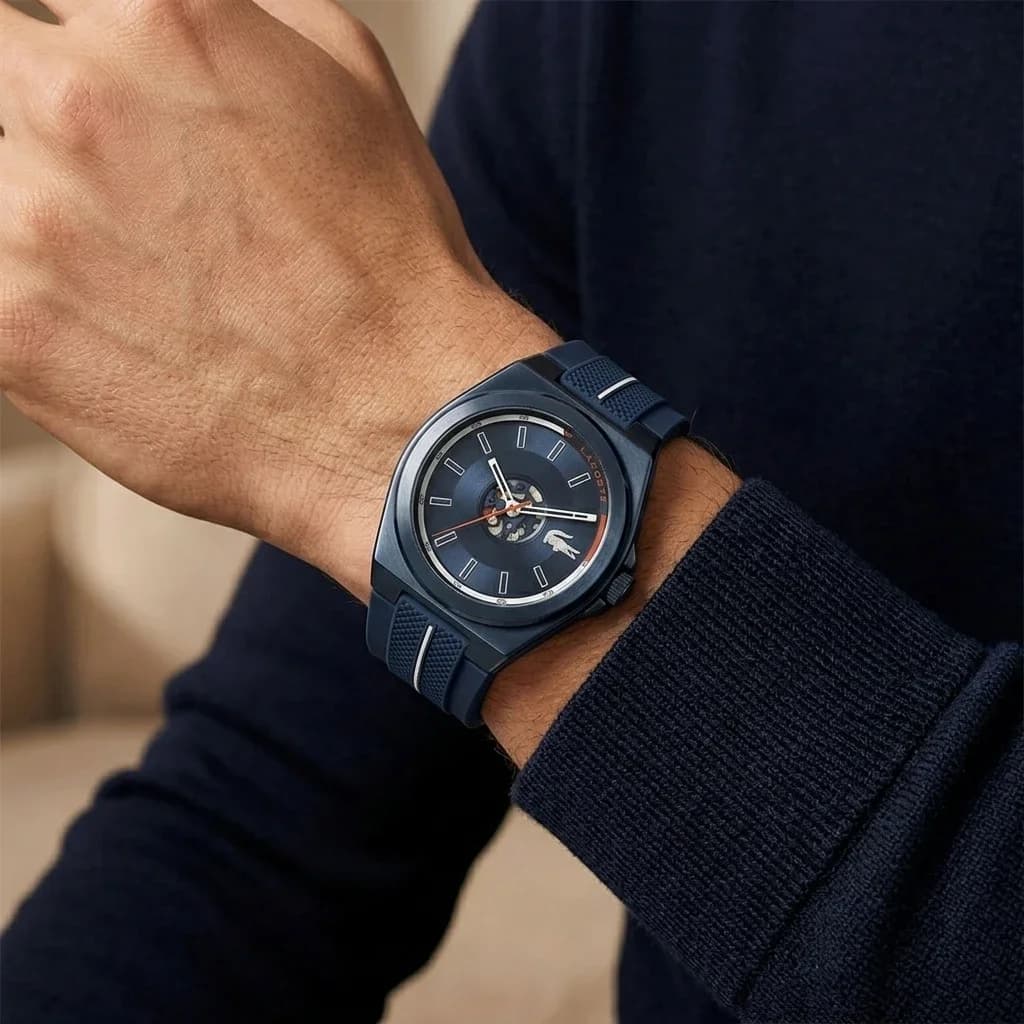 Montre Homme Lacoste Reno 2011334 cadran bleu bracelet silicone vue 5