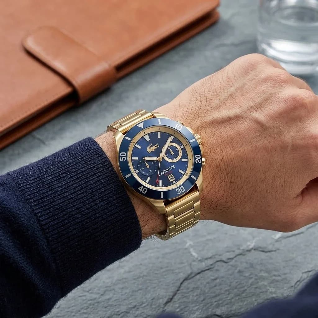 Montre Homme Lacoste Toronga 2011343 cadran bleu bracelet tissu vue 5