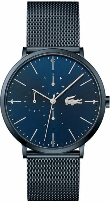 Lacoste 2011058 montre homme, cadran bleu sur acier milanaise