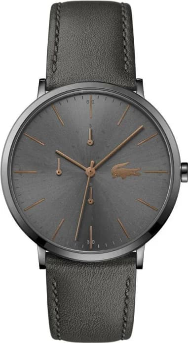Lacoste 2011059 montre homme, cadran gris multifonctions sur cuir