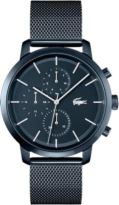 Lacoste 2011196 montre homme, bleu sur bracelet acier maille milanaise