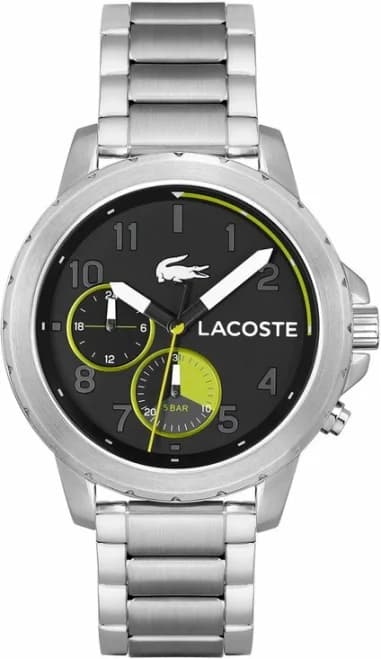 Lacoste 2011207 Endurance Silver Steel and Black Dial Watch