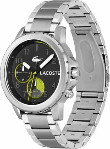 Lacoste 2011207 vue de côté, bracelet acier
