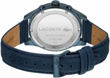 Gros plan sur le cadran bleu de la Lacoste 2011297
