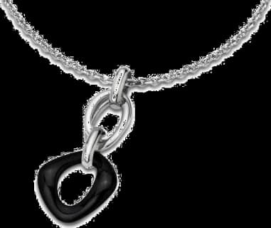 Lotus LS1607-1/2 montre femme, pendentif noir et argenté en céramique lotus