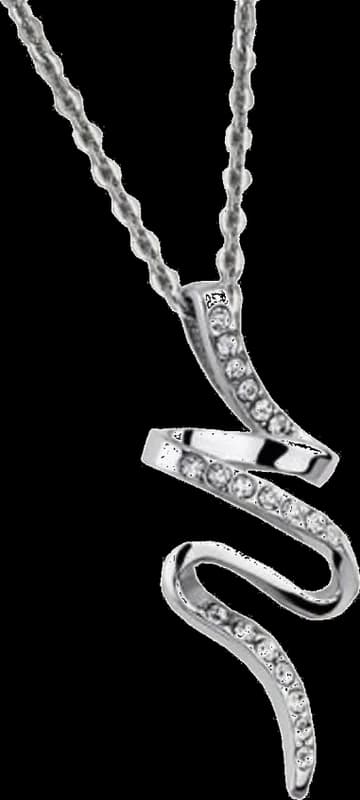 Lotus LS1750-1/1 Silver Steel Crystal Pendant Women's Necklace