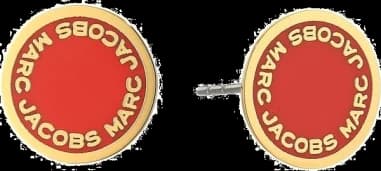Marc Jacobs 106673 montre femme, cadran rouge, boucles d'oreilles à disque argent