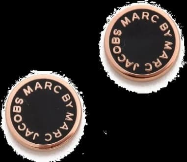 Marc Jacobs 106806 montre femme, boucles d'oreilles disque noire acier or rose