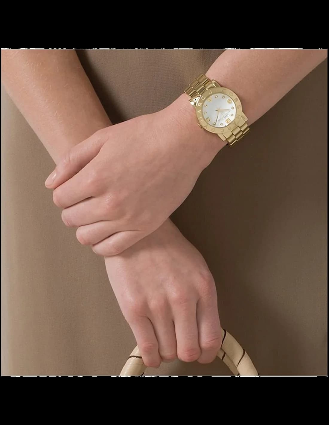 Montre Femme Marc Jacobs Amy MBM3056 Ronde dorée vue 5