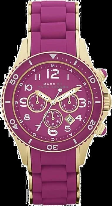 Marc Jacobs MBM2576 montre femme, cadran violet avec bracelet silicone
