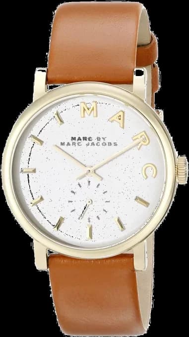 Montre Marc by Marc Jacobs Baker MBM1316 Index dorés et bracelet en cuir brun