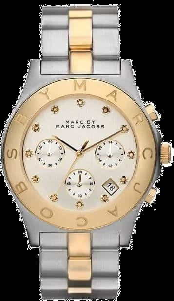 Marc Jacobs Blade MBM3177 watch in two-tone silver steel