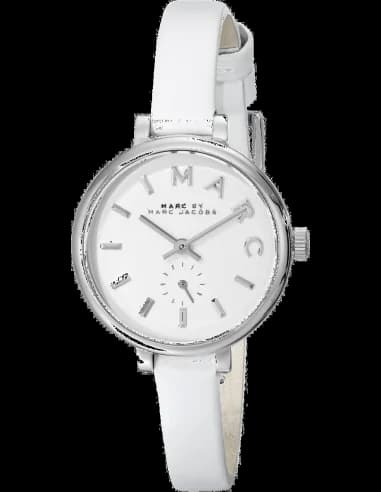 Montre Marc Jacobs MBM1350 Sally Cadran Blanc et Bracelet Cuir