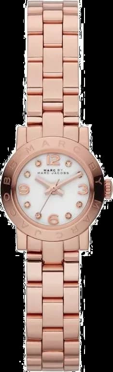 Marc Jacobs MBM3227 montre femme, or rose et diamants sur cadran blanc