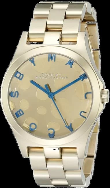 Montre Marc Jacobs MBM3267 en Acier Doré avec Index Bleu Sarcelle