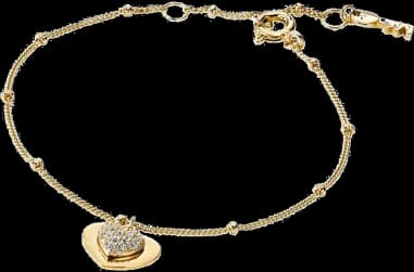 Bracelet Michael Kors Love en argent 925 plaqué or jaune