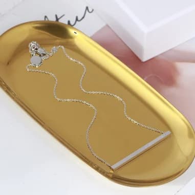 Collier Michael Kors Heritage avec barre pendante 3D en acier inoxydable argenté vue 3