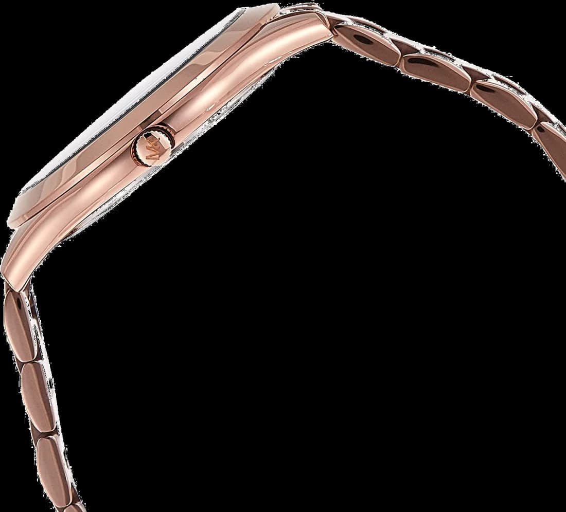 Gros plan sur le cadran marron de la Michael Kors MK3418