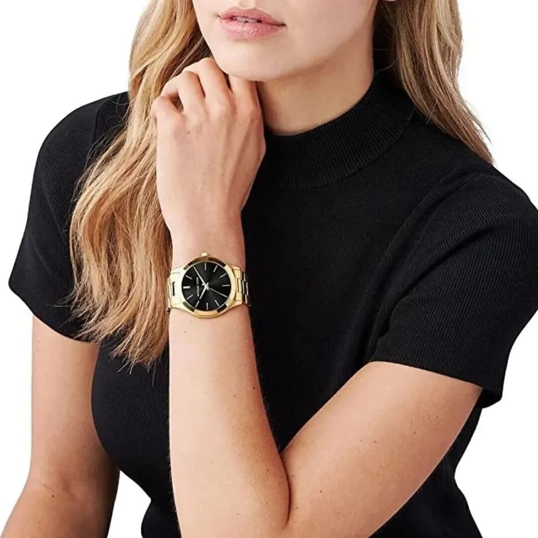 Montre Femme Michael Kors MK3478 Acier Doré et Cadran Noir vue 5