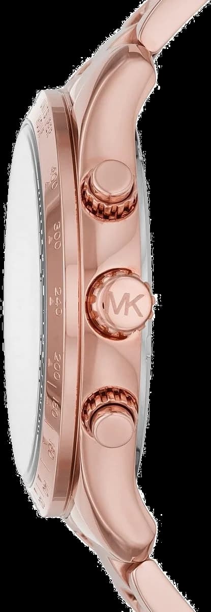 Gros plan sur le cadran or rose de la Michael Kors MK6796