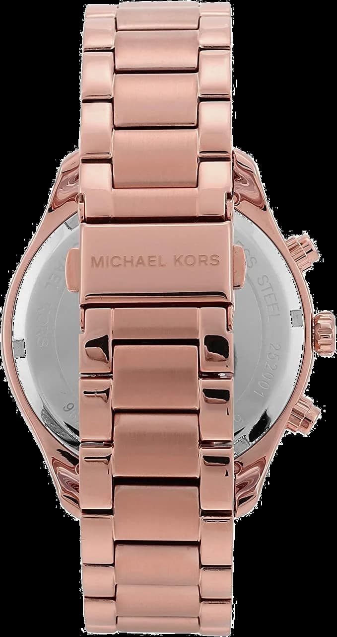 Michael Kors Layton MK6796 Chronograph 3 Subdials Stainless Steel Rose Gold Watch vue 4