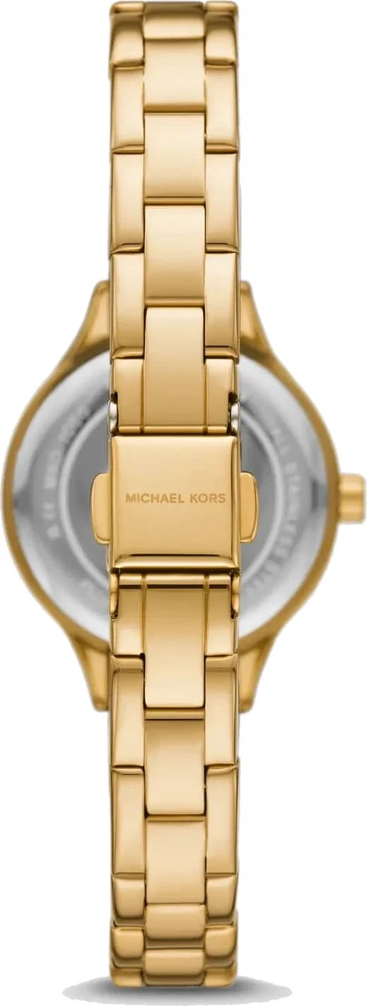 Gros plan sur le cadran or de la Michael Kors MKO1086