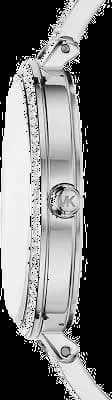 Gros plan sur le cadran argent de la Michael Kors MK3783