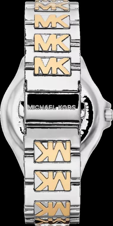 Gros plan sur le cadran argent de la Michael Kors MK7338