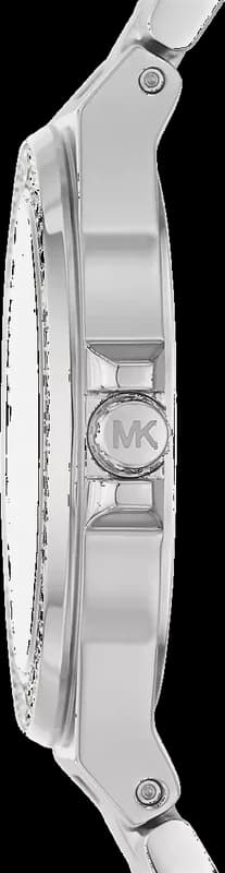Gros plan sur le cadran argent de la Michael Kors MK7280